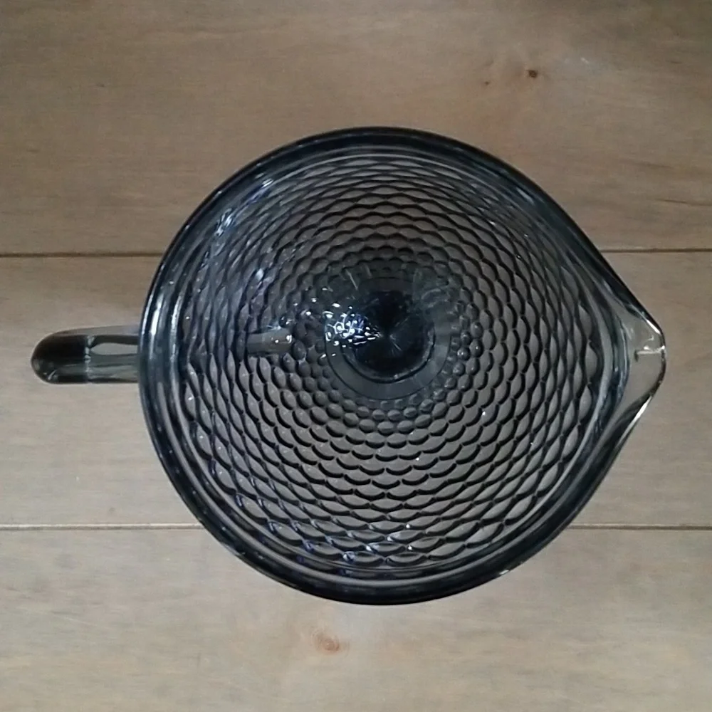 Vintage Ivima Bubble Hobnail Glass Pitcher